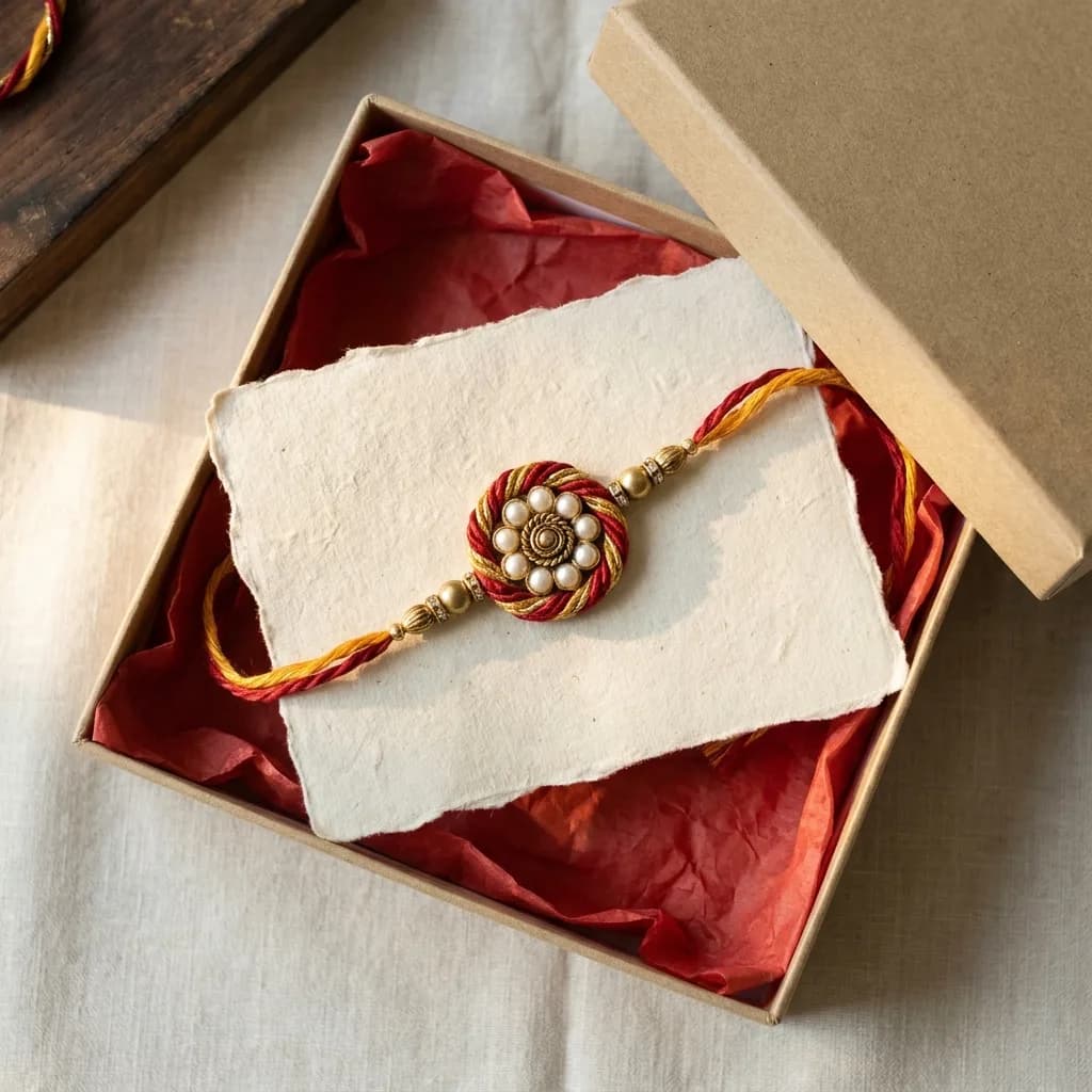 Rakhi & Handwritten Card