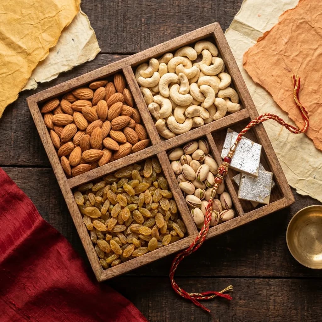 Rakhi, Sweets & Dry Fruit Hamper
